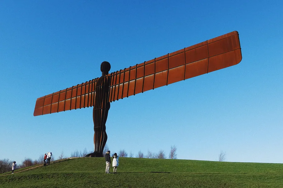 Escultura Ángel del Norte cerca de Newcastle